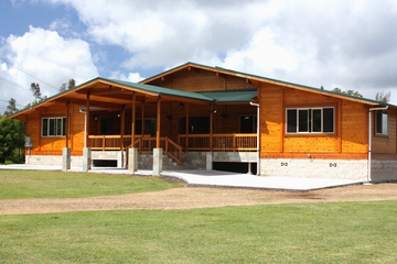 Custom remote home by Mauna Loa Cedar Homes